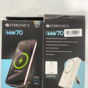 Zebronics ZEB-MW70 10000mAh MagSafe Wireless Power Bank with Stand
