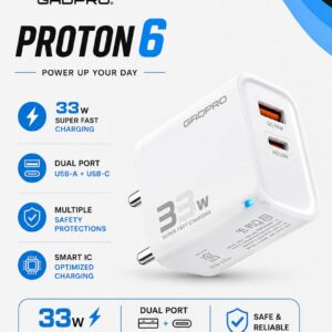 ⚡ GADPRO PROTON 6 – 33W Super Fast Charger ⚡